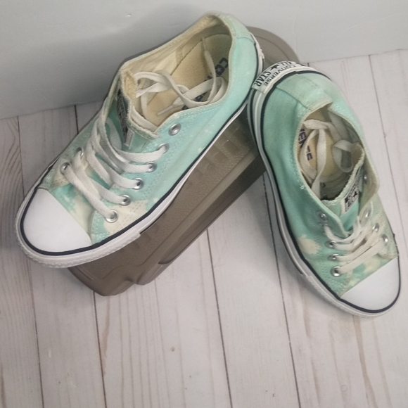 Converse low top Mint green bleached sneakers - Picture 8 of 16